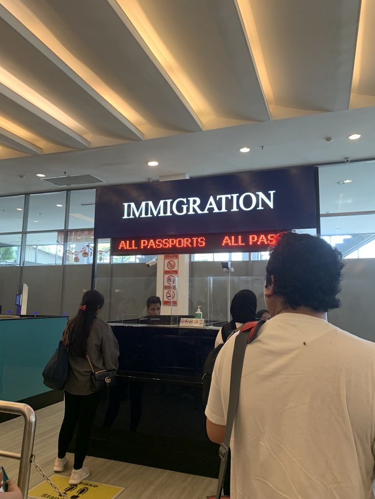 A waiting area at a Korean immigration office