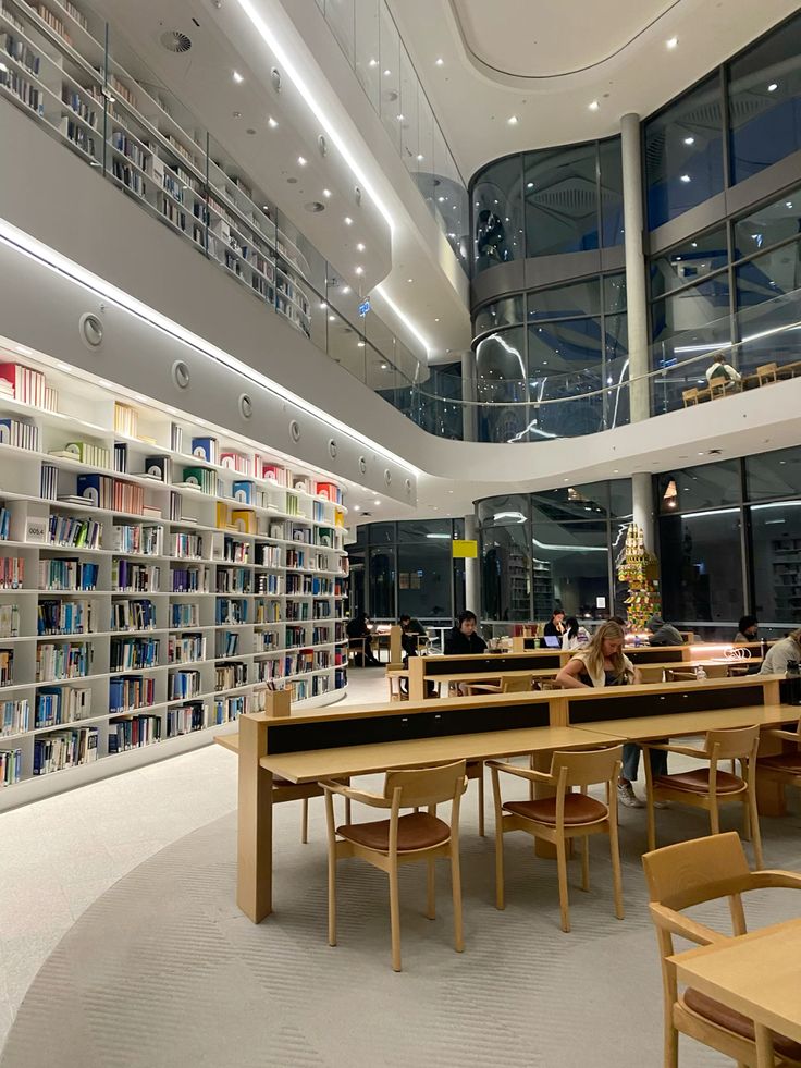 International students studying together in a university library