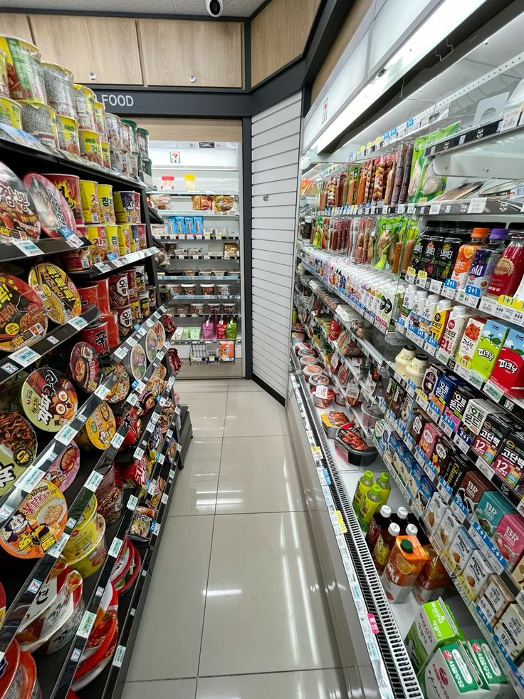 Groceries and a convenience-store meal on a table